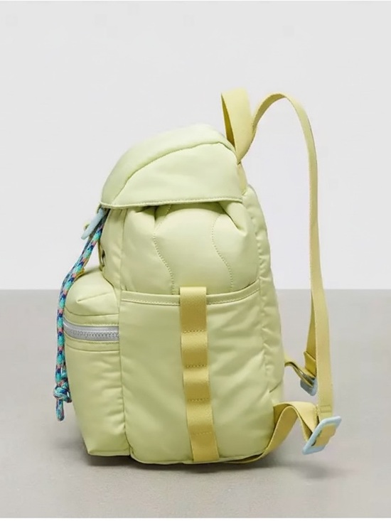 Coachtopia mini loop Backpack in lime green and Dust bag main image 5